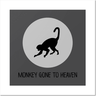 Monkey Gone To Heaven, black Posters and Art